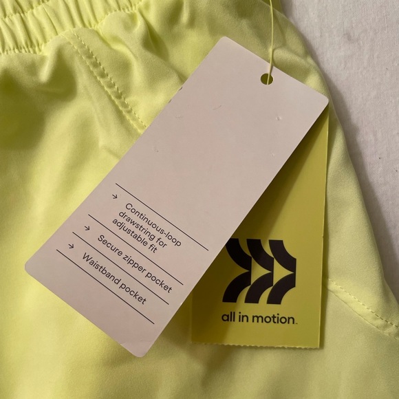 All In Motion Run Shorts in Yellow - Picture 8 of 9